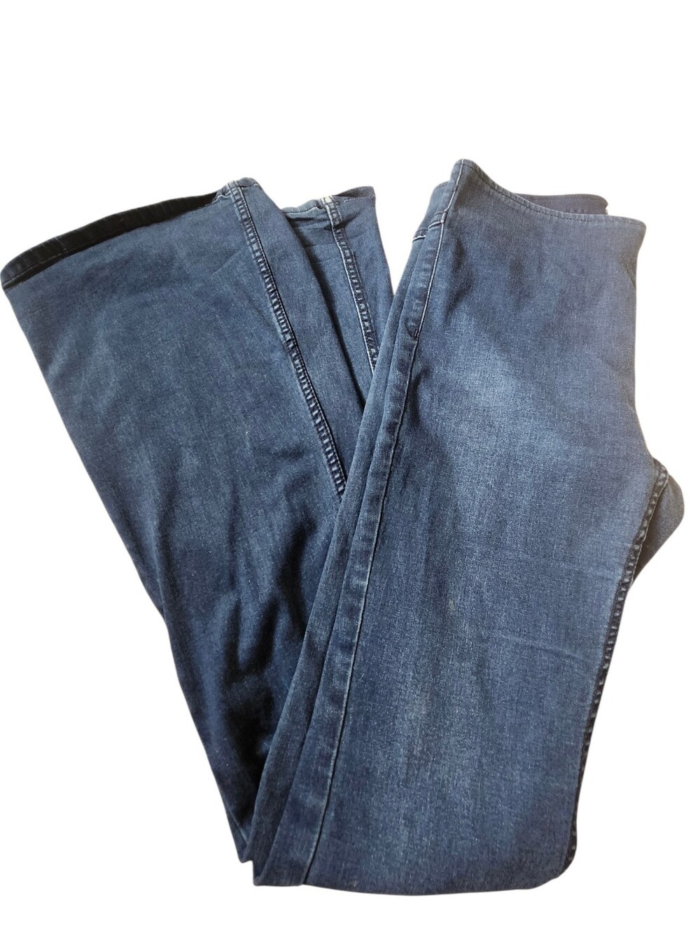 Free People Penny Pull-On Flare Jeans in Dark Wash Blue - Size 27